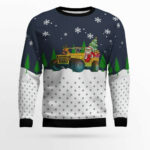 Santa Jeep Xmas Ugly Sweater 2025