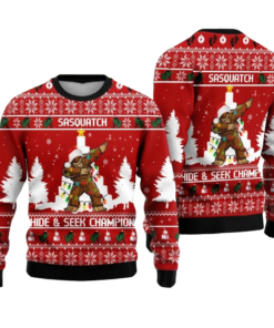 Sasquatch Christmas Ugly Sweater 2025
