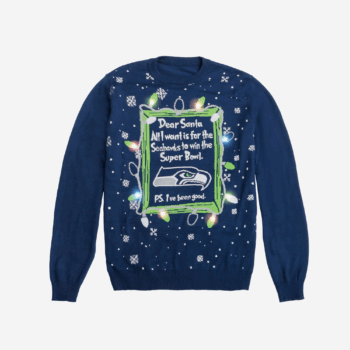 Seattle Seahawks Dear Santa Ugly Christmas Sweater 2025