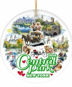 Serene Central Park New York Landmarks Ornament