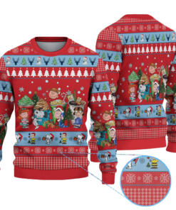 Snoopy Christmas Coffee Cups Ugly Christmas Sweater 2025