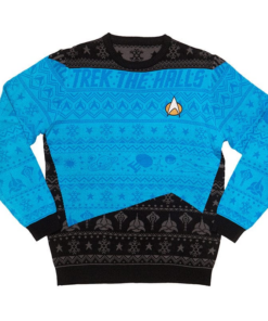 Star Wars-Trek The Halls Blue Ugly Christmas Sweater 2025