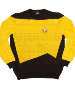 Star Wars-Trek The Halls Yellow Ugly Christmas Sweater 2025