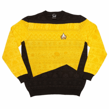 Star Wars-Trek The Halls Yellow Ugly Christmas Sweater 2025