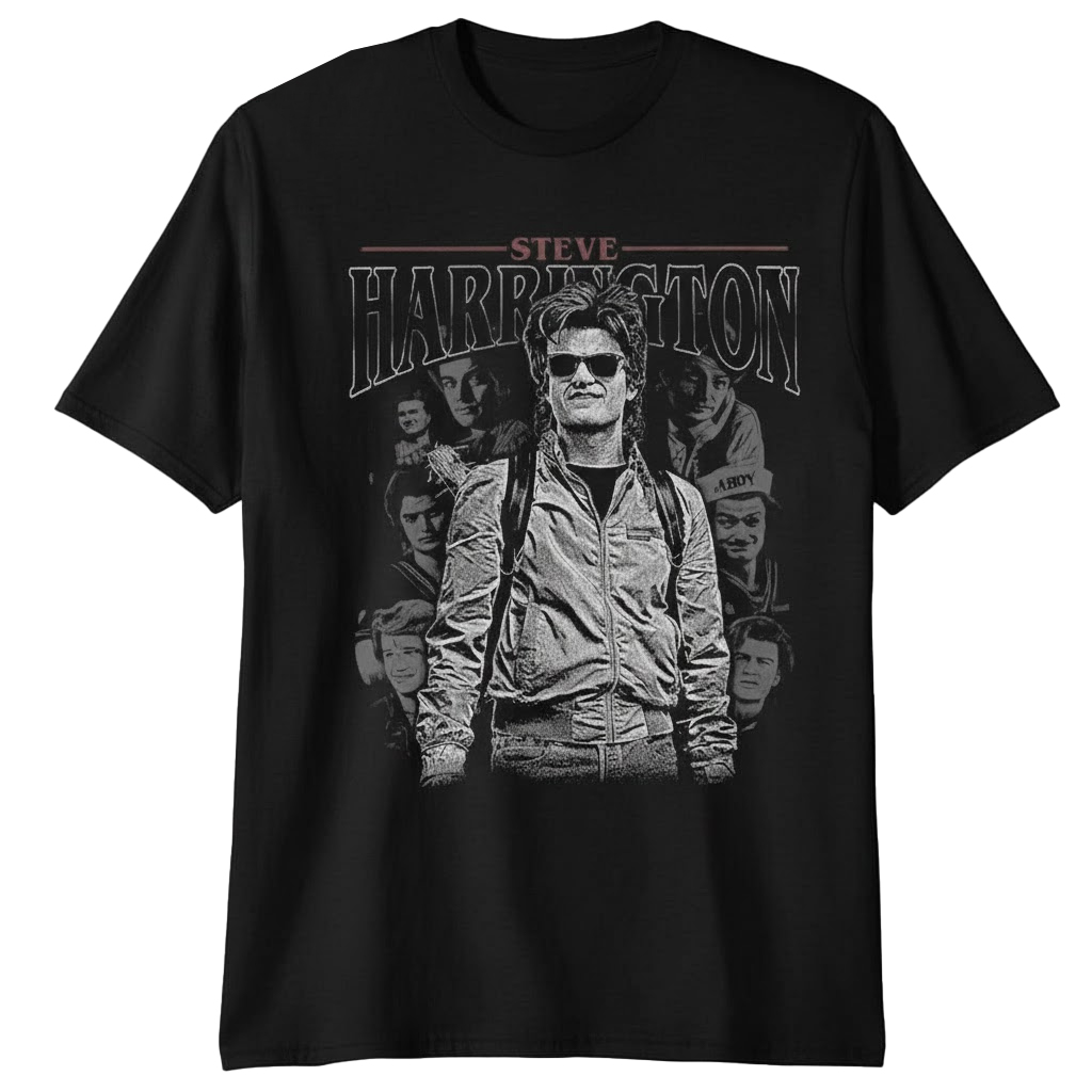 Steve Harrington Stranger Things TV Series Vintage T-Shirt Steve Harrington Stranger Things TV Series Vintage T-Shirt