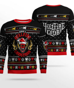 Stranger Things Hellfire Club Knit Ugly Christmas Sweater 2025
