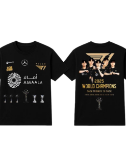T1 2025 World Champions Back To Back To Back Shirt