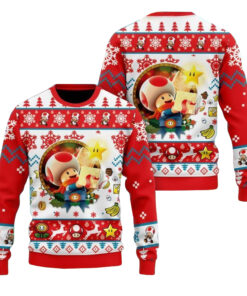 Toad Super Mario Ugly Christmas Sweater 2025