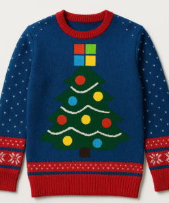 Tree Microsoft Ugly Christmas Sweater 2025