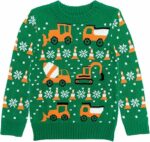 Tstars Construction Trucks Ugly Christmas Sweater 2025