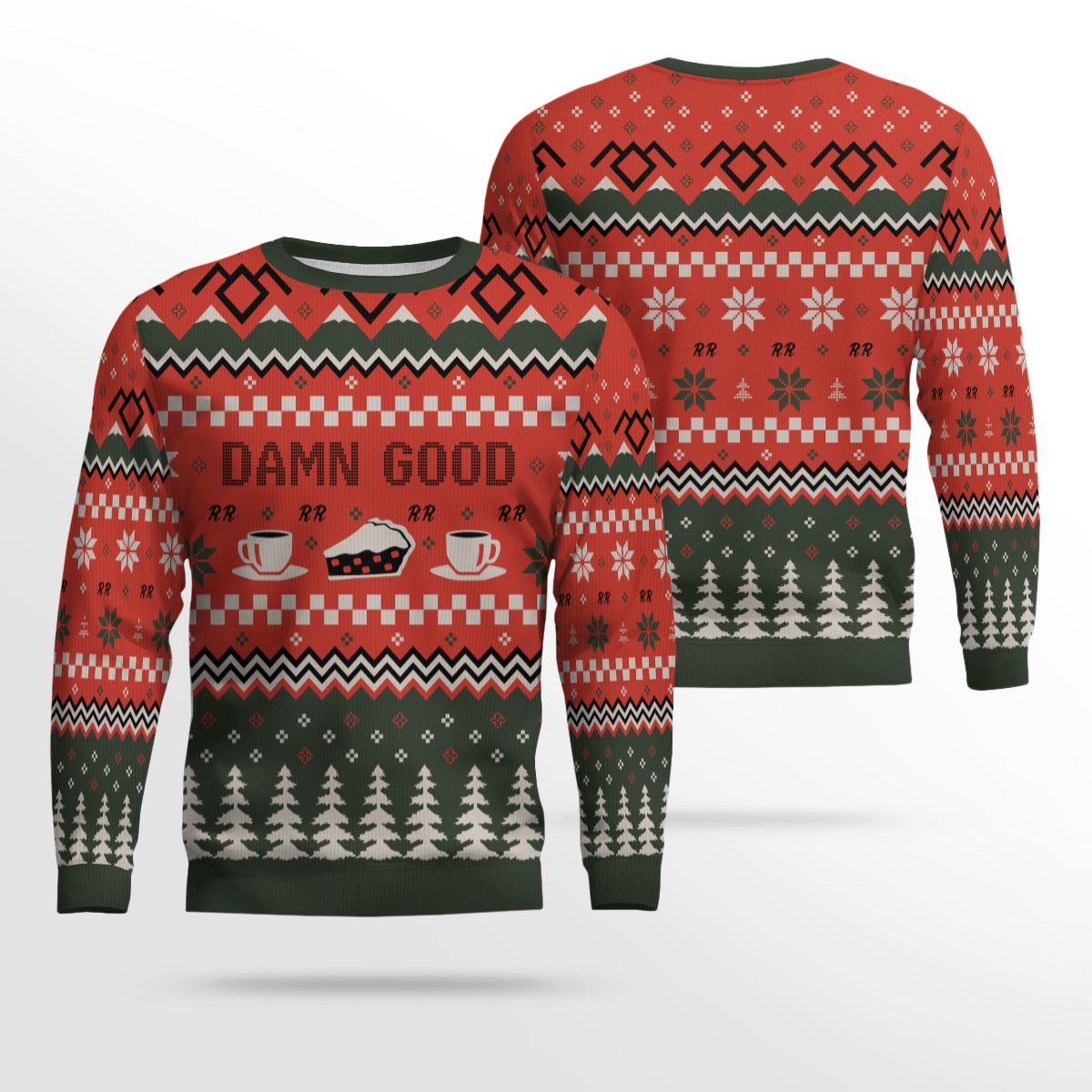 Twin Peaks Damn Good Holiday Ugly Christmas Sweater 2025 Twin Peaks Damn Good Holiday Ugly Christmas Sweater 2025