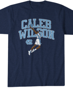 UNC Basketball Caleb Wilson Name Pose T-Shirt