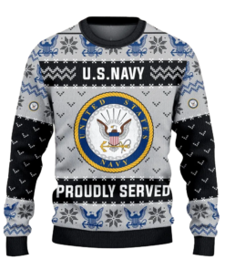 US Navy 250th Years USA Ugly Christmas Sweater
