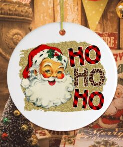 Vintage Santa Ho Ho Ho Christmas Ornament