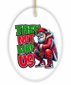 They Not Like Us Swag Santa Ornament, Funky Winter Guardian for Christmas Gift