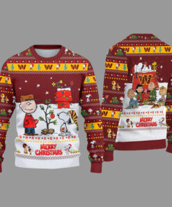 Washington Commanders 2025 Snoopy Ugly Christmas Sweater