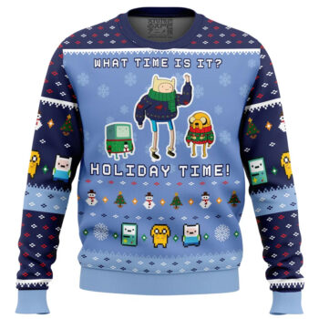 What Time Is It Adventure Time Christmas Time Ugly Christmas Sweater