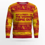 Wienerschnitzel Not A Party ‘Til The Wieners Come Out Ugly Christmas Sweater