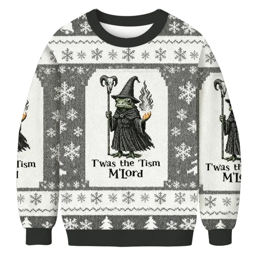 Witch Frog Twas The Tism Mlord 2025 Christmas Ugly Sweater Witch Frog Twas The Tism Mlord 2025 Christmas Ugly Sweater