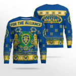 World of Warcraft For The Alliance Wreath Holiday Ugly Sweater 2025 1 World of Warcraft For The Alliance Wreath Holiday Ugly Sweater 2025