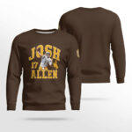 Wyoming Cowboys Josh Allen Number 17 Hoodie Brown