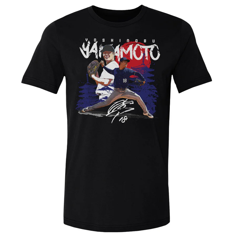 Yoshinobu Yamamoto Los Angeles Dodgers Number 18 T-Shirt Yoshinobu Yamamoto Los Angeles Dodgers Number 18 T-Shirt