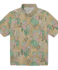 Anaheim Ducks Hawaiian Shirt - Anthurium Overlay