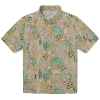 Anaheim Ducks Hawaiian Shirt - Anthurium Overlay
