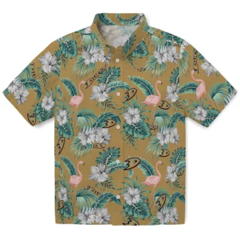 Anaheim Ducks Hawaiian Shirt - Flamingo and Hibiscus