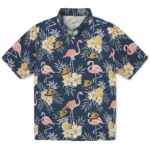 Anaheim Ducks Hawaiian Shirt - Flamingo Hibiscus