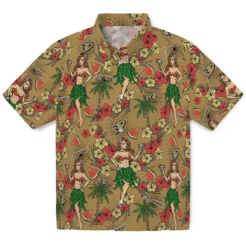 Anaheim Ducks Hawaiian Shirt - Hawaiian Girls Design