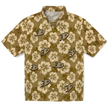 Anaheim Ducks Hawaiian Shirt - Hibiscus Cluster