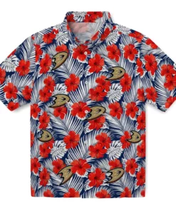 Anaheim Ducks Hawaiian Shirt - Hibiscus Fiesta