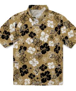 Anaheim Ducks Hawaiian Shirt - Hibiscus Flower Design
