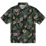 Anaheim Ducks Hawaiian Shirt - Hibiscus Leaves Pattern