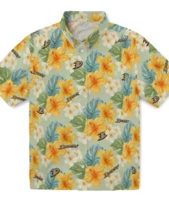 Anaheim Ducks Hawaiian Shirt - Hibiscus Mood