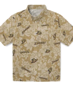 Anaheim Ducks Hawaiian Shirt - Hibiscus Oasis