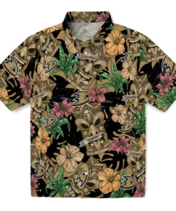 Anaheim Ducks Hawaiian Shirt - Hibiscus Tiki Jungle