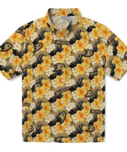 Anaheim Ducks Hawaiian Shirt - Hibiscus Tropics