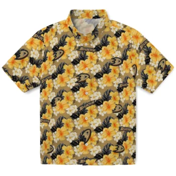 Anaheim Ducks Hawaiian Shirt - Hibiscus Tropics