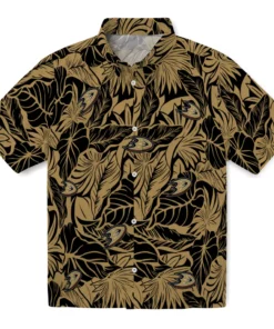 Anaheim Ducks Hawaiian Shirt - Monstera Layer