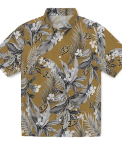 Anaheim Ducks Hawaiian Shirt - Palm Leaves