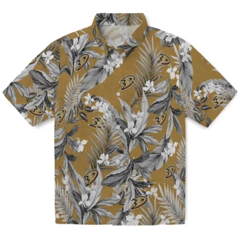 Anaheim Ducks Hawaiian Shirt - Palm Leaves