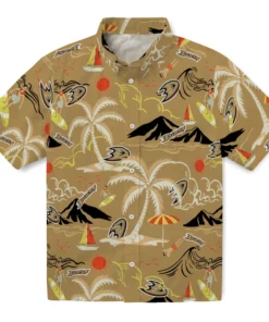 Anaheim Ducks Hawaiian Shirt - Palm Tree Island