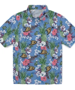Anaheim Ducks Hawaiian Shirt - Pineapple Bouquet