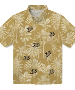 Anaheim Ducks Hawaiian Shirt - Vintage Palm Tree