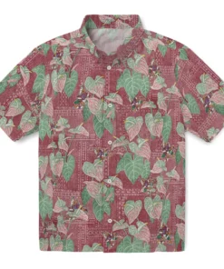 Arizona Coyotes Hawaiian Shirt - Anthurium Overlay