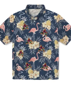 Arizona Coyotes Hawaiian Shirt - Flamingo Hibiscus