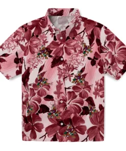 Arizona Coyotes Hawaiian Shirt - Hibiscus Arrangement