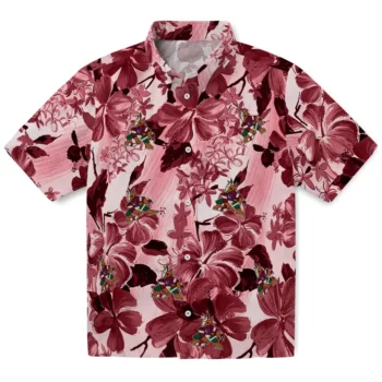 Arizona Coyotes Hawaiian Shirt - Hibiscus Arrangement